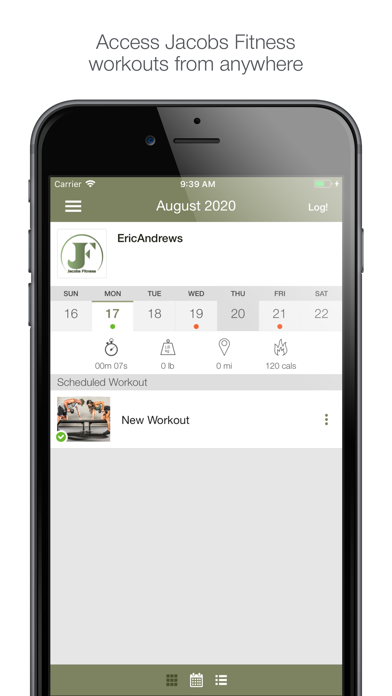 Jacobs Fitness Screenshot