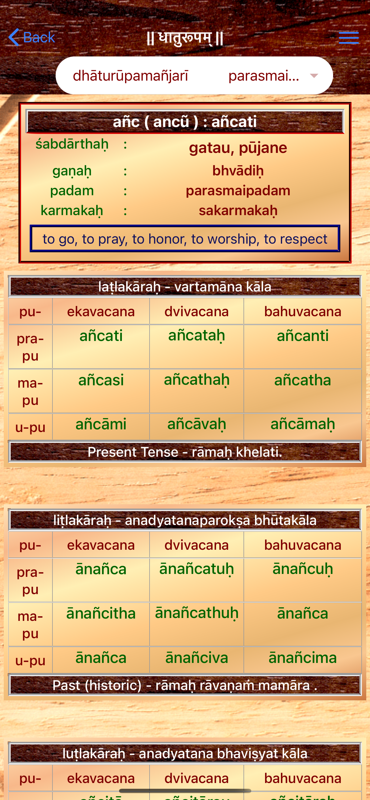 Sanskrit Dhatu 360°