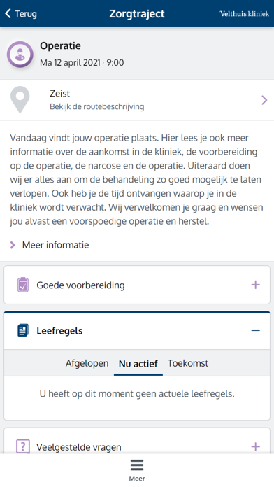 Mijn Velthuis Kliniek Screenshot