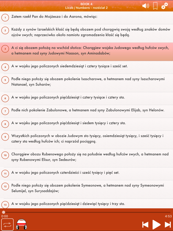 Screenshot #6 pour Polish Bible Audio mp3: Biblia