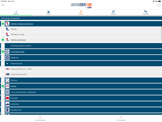 AutoBLOX Inspectie app iPad app afbeelding 2