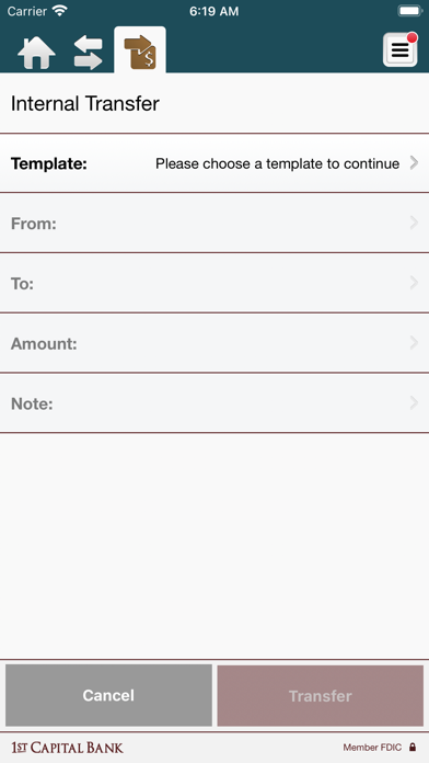 1st Capital Bank Biz Screenshot