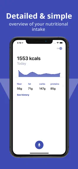 Game screenshot voicecal - calories counter apk