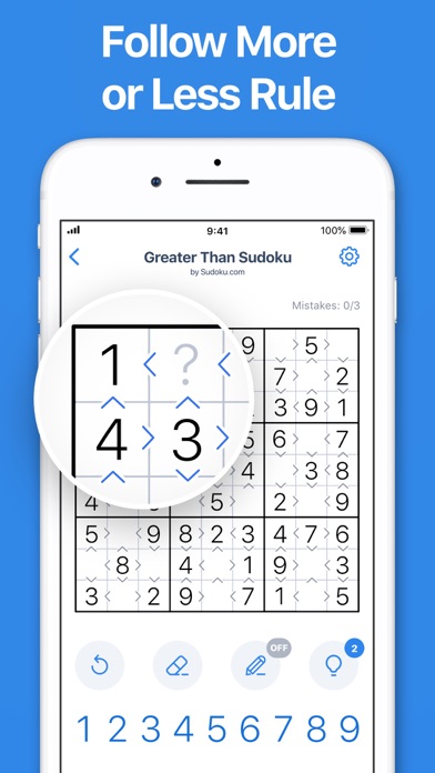 Greater Than Sudoku screenshot 2