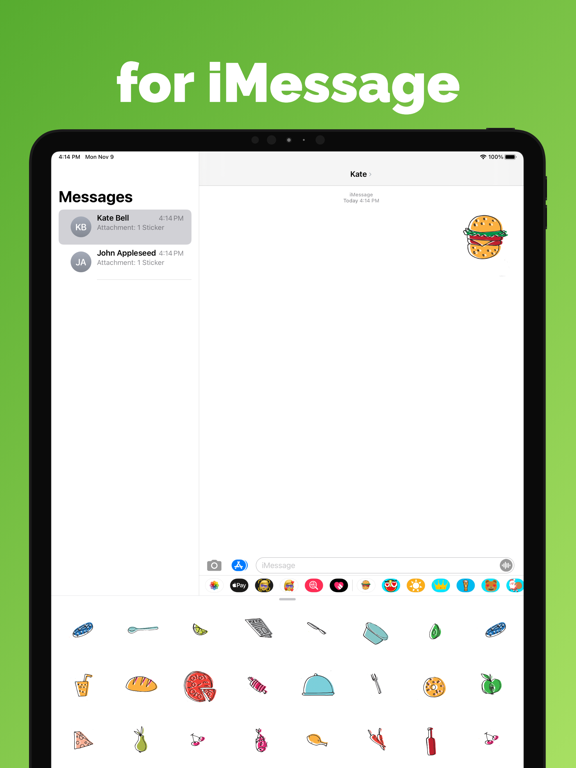 Screenshot #6 pour Hand drawn food stickers emoji