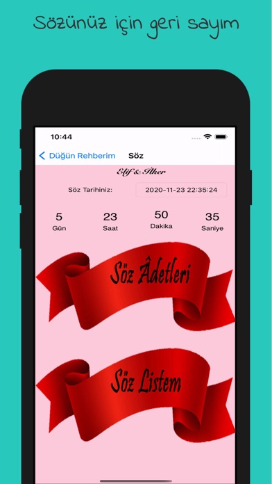 Düğün Rehberi ve Sayacı Screenshot