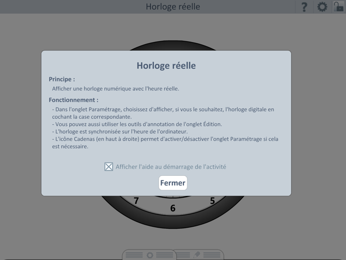 École  Horloge réelle