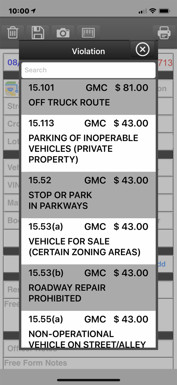 Crossroads Parking eCite App