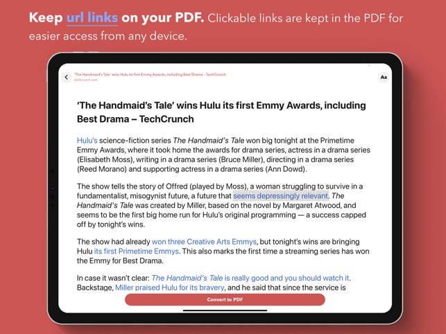 Web to PDF Converter & Reader Screenshot