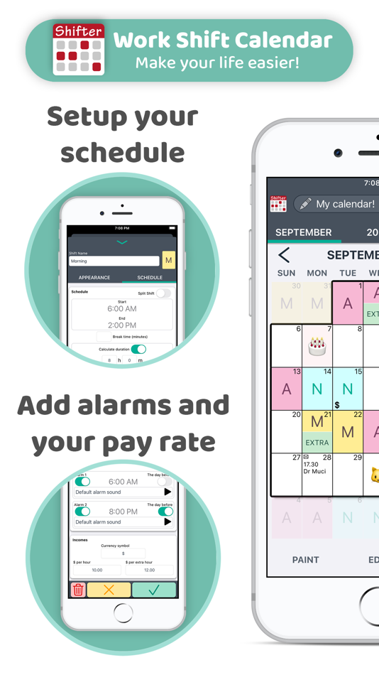 #3. Work Shift Calendar (Shifter) (iOS) 由: Luis Alberto Reyes Halaby