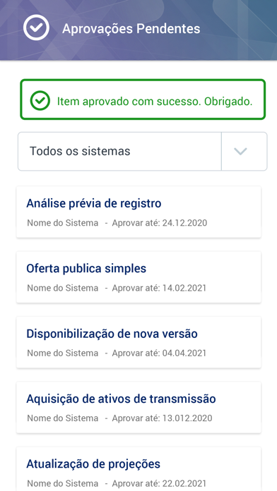 Aprovador Taesa Screenshot