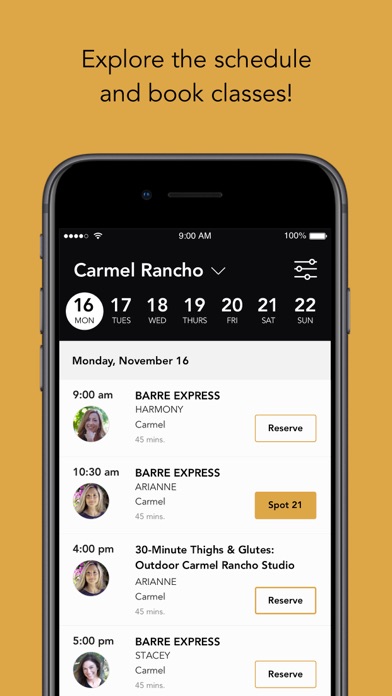 CarmelBarre Fitness Screenshot