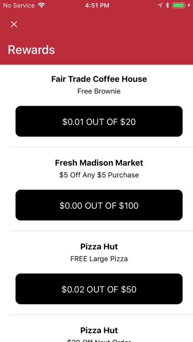 Red Card Meal Plan - Madison Screenshot