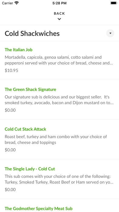 Green Shack Deli Screenshot
