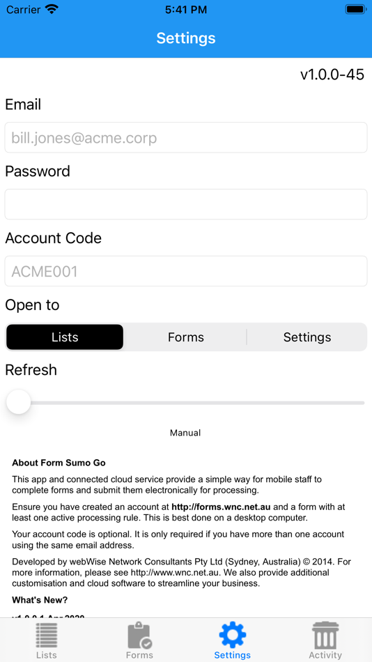#1. Form Sumo Go (iOS) 由: webWise Network Consultants Pty Ltd