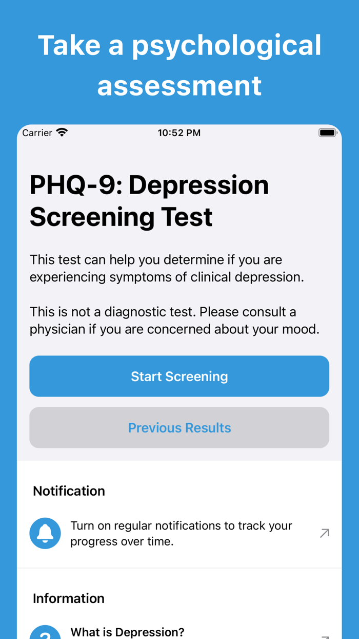 Depression Test⁺