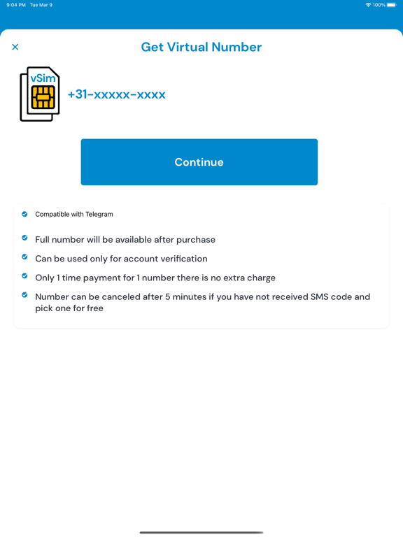 Screenshot #5 pour Numéros Virtuels Telegram