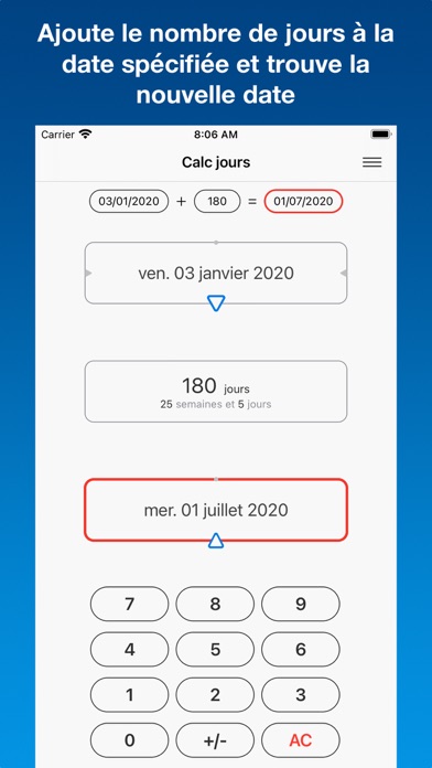 Screenshot #1 pour Calc jours