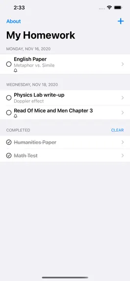 Game screenshot My Homework Reminder apk