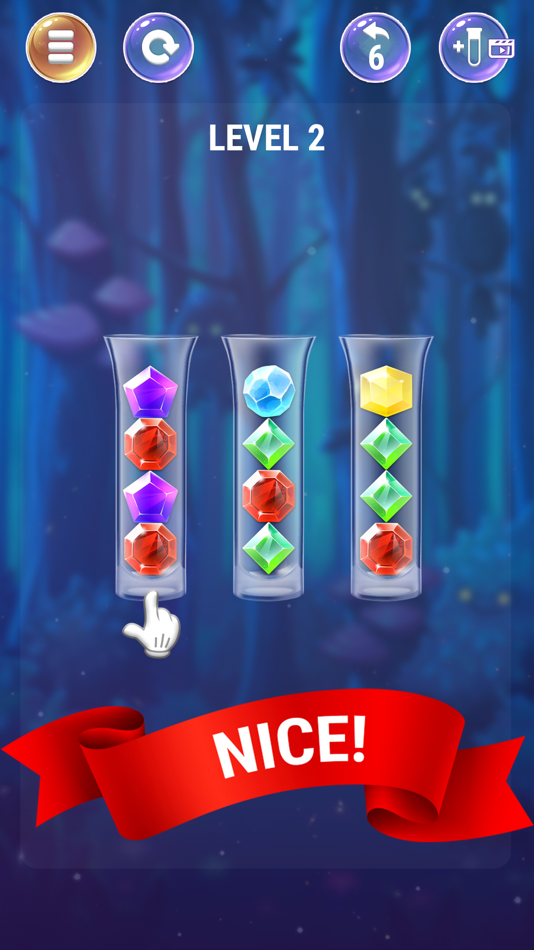 #4. Gem Sort IQ Ball Color Puzzle (iOS) By: DONSON TECH CO.,LTD