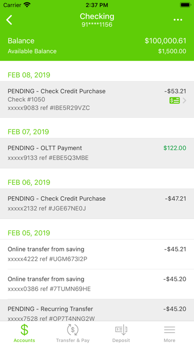 NWB Mobile Banking Screenshot