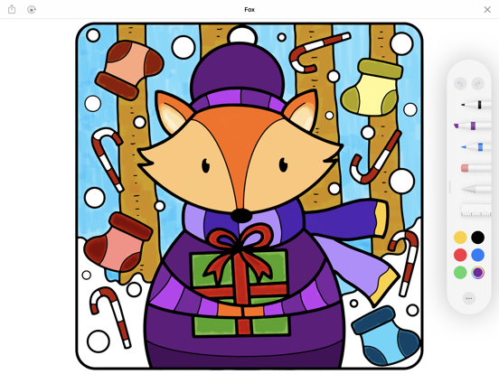 Coloring Christmas Book iPad screenshot 3 - Graphics & Design app