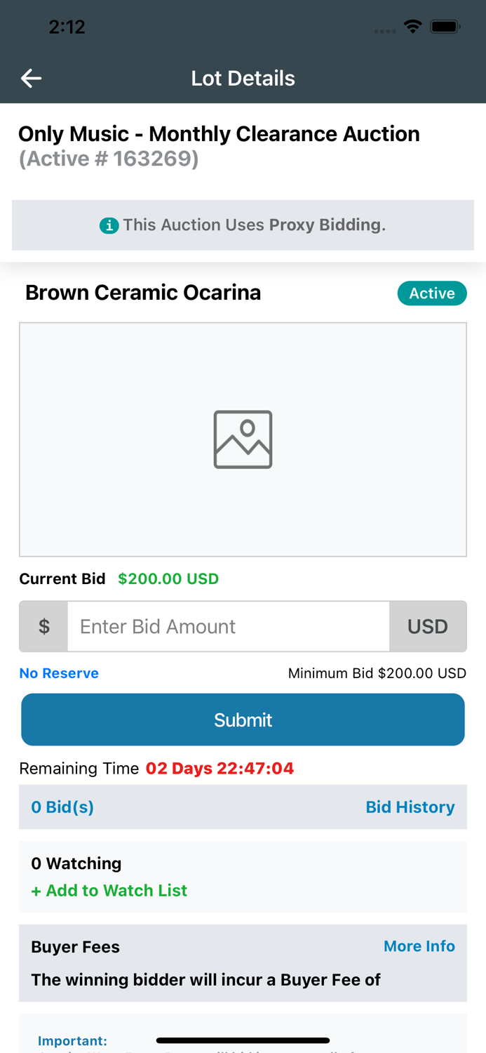 AuctionWorx Events Mobile