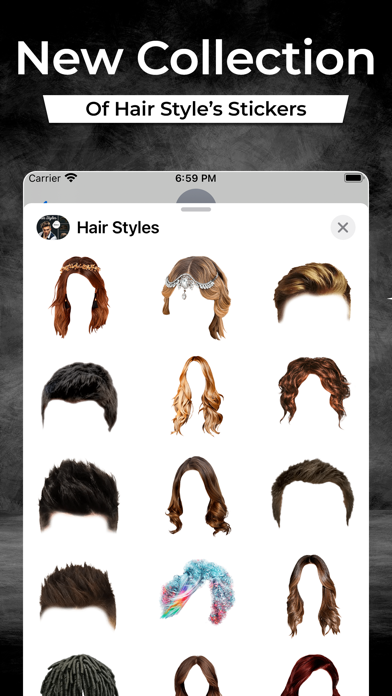 Hairstyle Stickers Emojis Screenshot