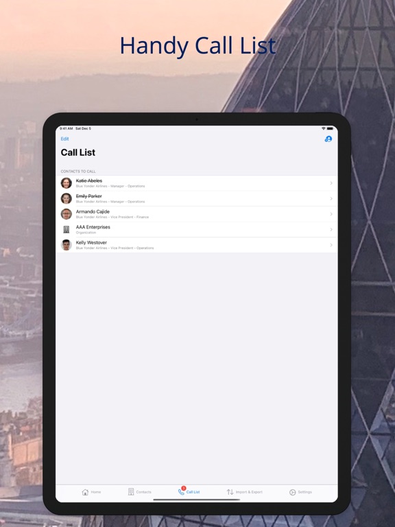 Business Contacts iPad screenshot 5 - Business app