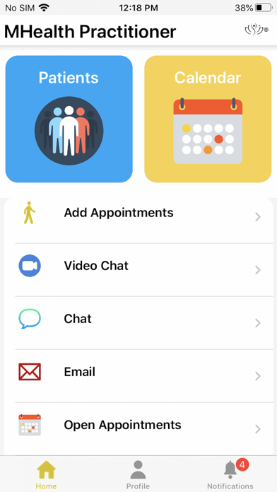 MHealth Practitioner Screenshot