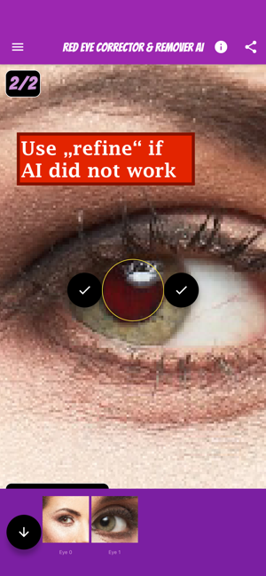 ‎Red Eye Corrector & Remover AI Screenshot