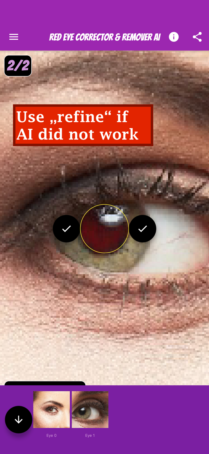 Red Eye Corrector and Remover AI