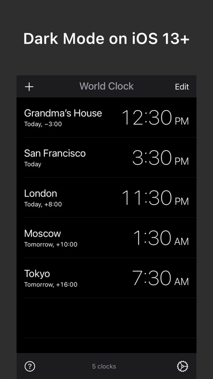 World Clock — Time Zone Widget screenshot-5