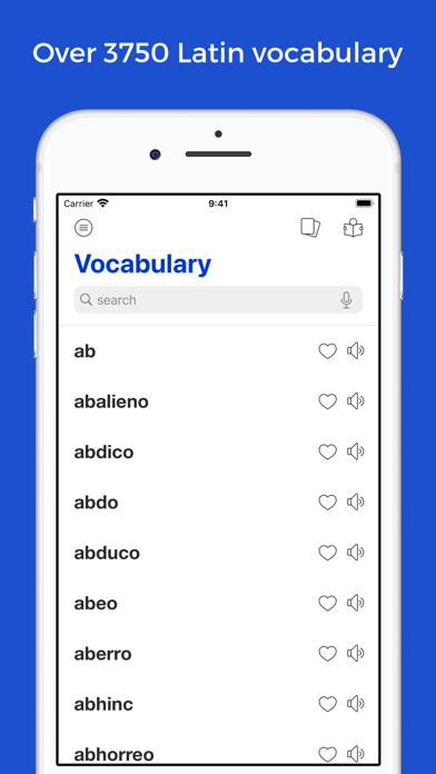 Latin vocabulary flashcards Screenshot