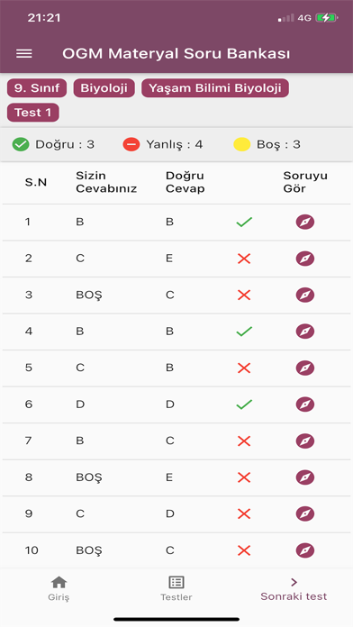 OGM Materyal Soru Bankası Screenshot
