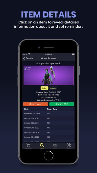 fnbr.co — Tracker for Fortnite Screenshot