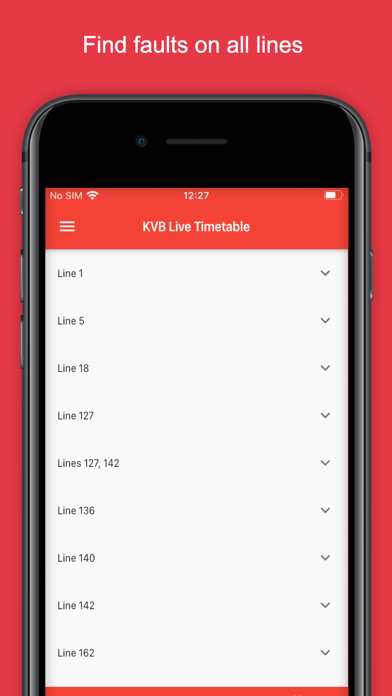 KVB Live Timetable Screenshot