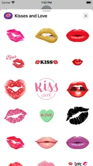 kisses and love stickers iphone screenshot 2
