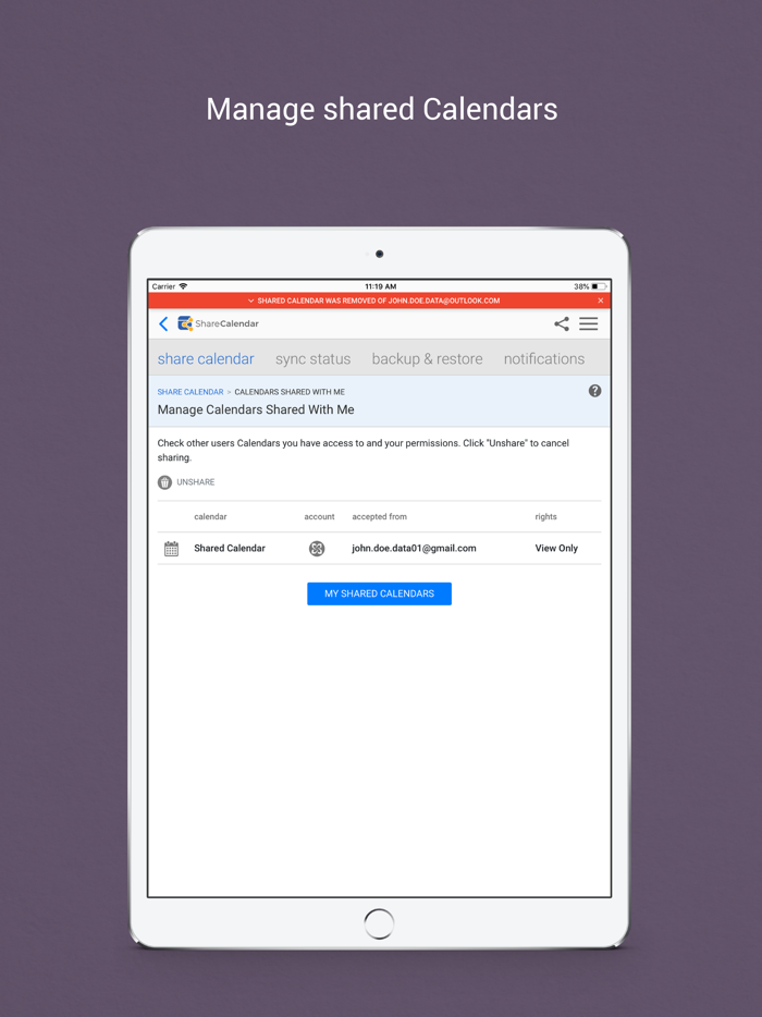 Easy Sync and Share Calendar
