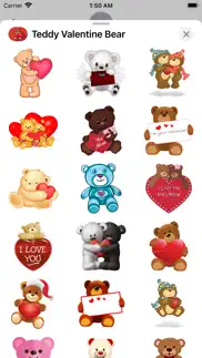teddy valentine bear stickers iphone screenshot 3