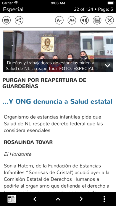 El Horizonte edición impresa Screenshot
