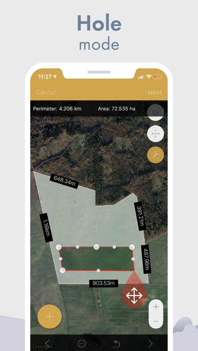 GPS Fields Area Measure Map Screenshot