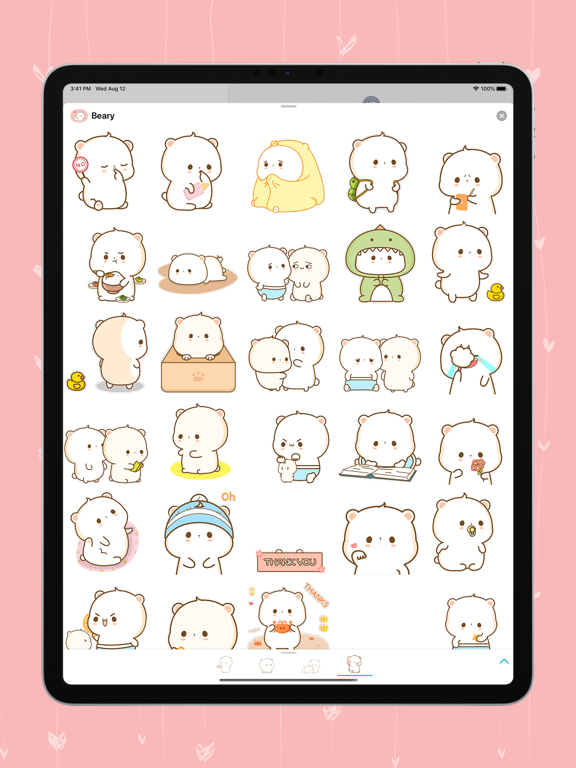 Beary Animated Stickers iPad screenshot 5 - Stickers app