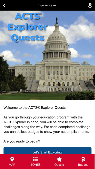 The ACTS® Explorer Screenshot