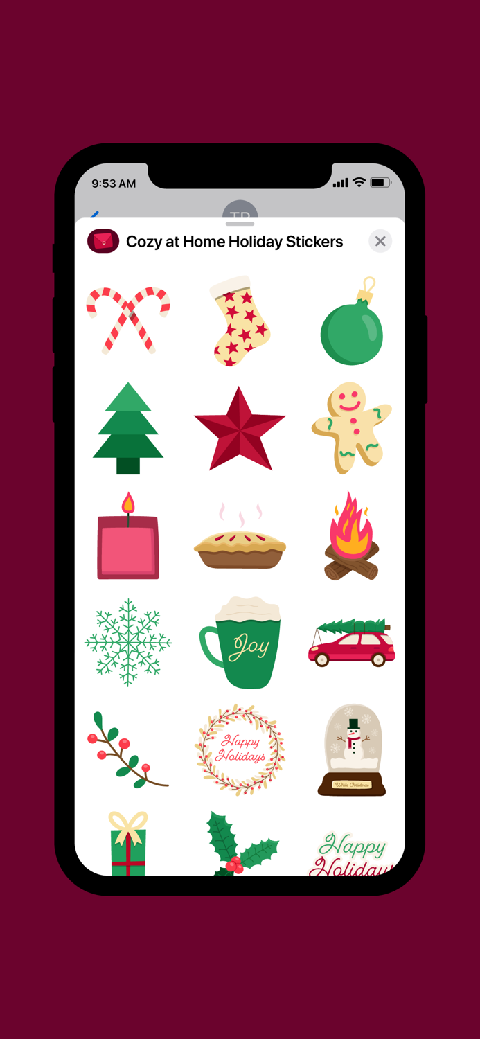 Cozy at Home Holiday Stickers