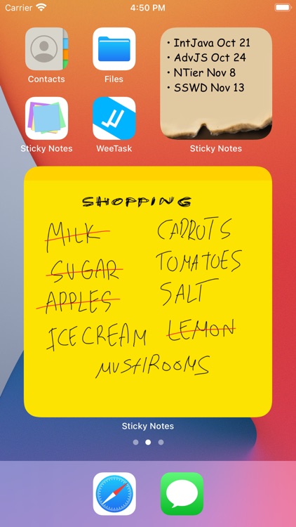 Sticky Notes + Widget Memo