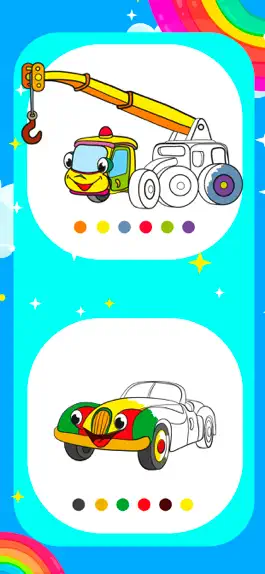 Game screenshot Magic cars coloring pages hack