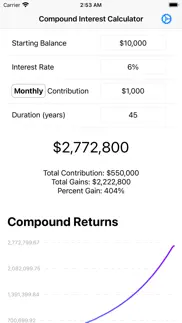 compound investment calculator iphone screenshot 1