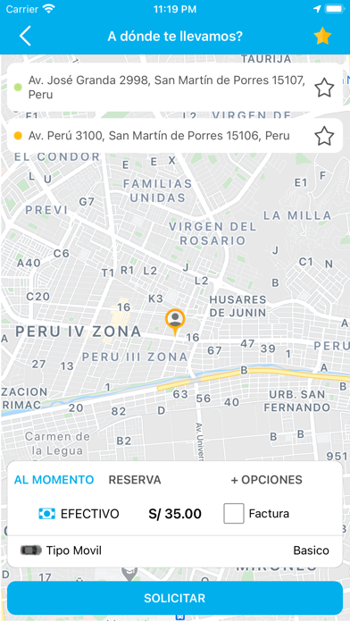 Taxi Estrella Perú Screenshot