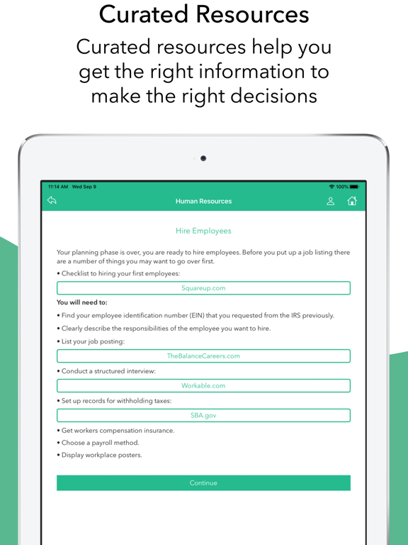 Start a Business - Resources iPad screenshot 5 - Business app